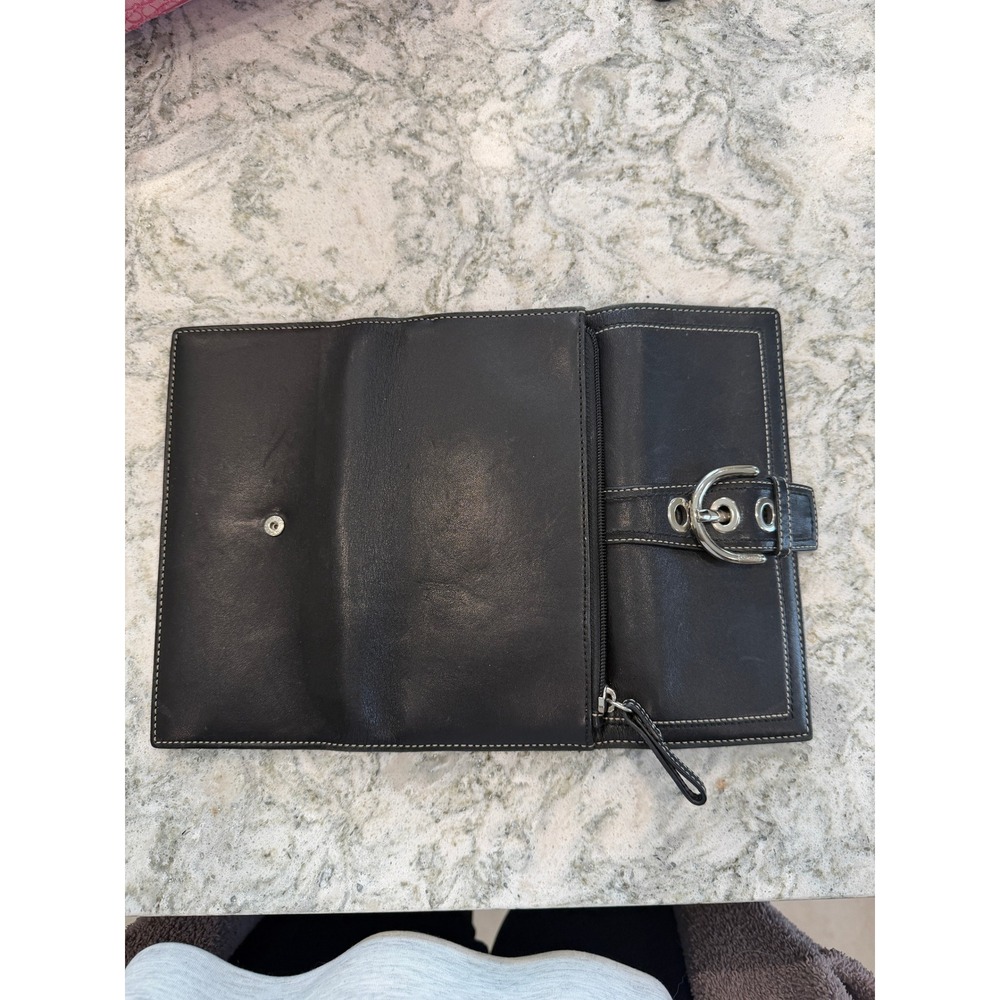 Coach Soho Black Leather Buckle Wallet and Handbag Set Silver Hardware Vintage - Picture 2 of 4